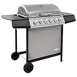 Image de vidaXL 6 brûleurs barbecue à gaz
