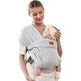 Image of vrbabies Striped Grey baby carrier