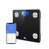 Image of HomeFashion Black Blue Backlit Display bathroom scale