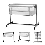 Image of kk Kinderkraft KLNEUP02LGR0000 bedside crib