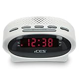 Image of Lenco ICR-210 white clock radio