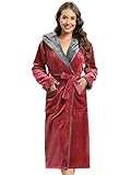 Image of vislivin DVJA7886M-Wine Red dressing gown