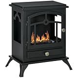 Image of HOMCOM 820-378V00BK ethanol fireplace