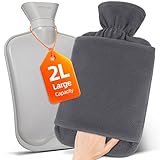 Image of MUPAS 2-liter square rubber hot water bag hot water bottle