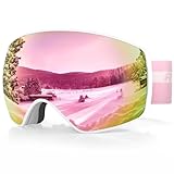 Image of RIOROO RIO-UK-322-White/Revo Pink pair of ski goggles