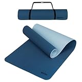 Image of ALPIDEX 190 x 61 x 0.6 cm_Dark Blue / Ice Blue yoga mat