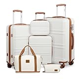 Image of KONO K1871-1L-CM-12-20-24-28-EA2212-BG-BN hardside luggage