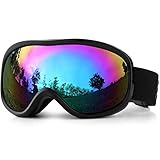 Bild von SPOSUNE HX043-Black + Rainbow Green lens Skibrille