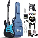 Image of Winzz EGS112H-BKM-BL electric guitar