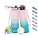 Image of HoneyHolly HH-TY-SYZYG-500ML-JB-Pink-Cyan water bottle