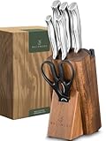 Image of WALDWERK 7 Couteaux de Cuisine avec Bloc knife block