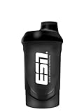 Image of ESN ESN Shaker Bottle Black Transpr 600ml protein shaker