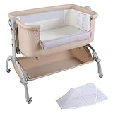 Image of COSTWAY AP807 bedside crib