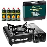 Image of Green Haven Gas Stove With Gas camping stove