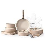 Image of SENSARTE 17 Pièces Beige cookware set