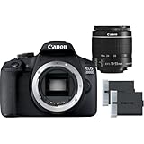 Image of Canon EOS 2000D+EF-S 18-55mm IS II+battery DSLR camera