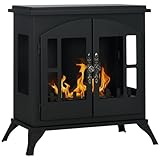 Image of HOMCOM 820-361V00BK ethanol fireplace