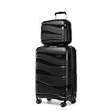 Image of Kono K2094L BK 14 20 luggage set