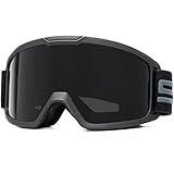 Image of SPOSUNE MT-037-Black&Grey Lens pair of ski goggles