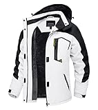 Image of TACVASEN TAC-322-H21W433-White Black-M ski jacket