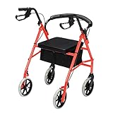 Image of Bonnlo Hand Brake-Red walker for seniors